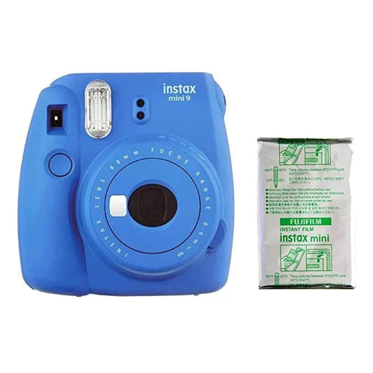 Fujifilm Instax Mini 9 Instant (Cobalt Blue, MINI9) + 10 Shots Films - Jaiman Toys
