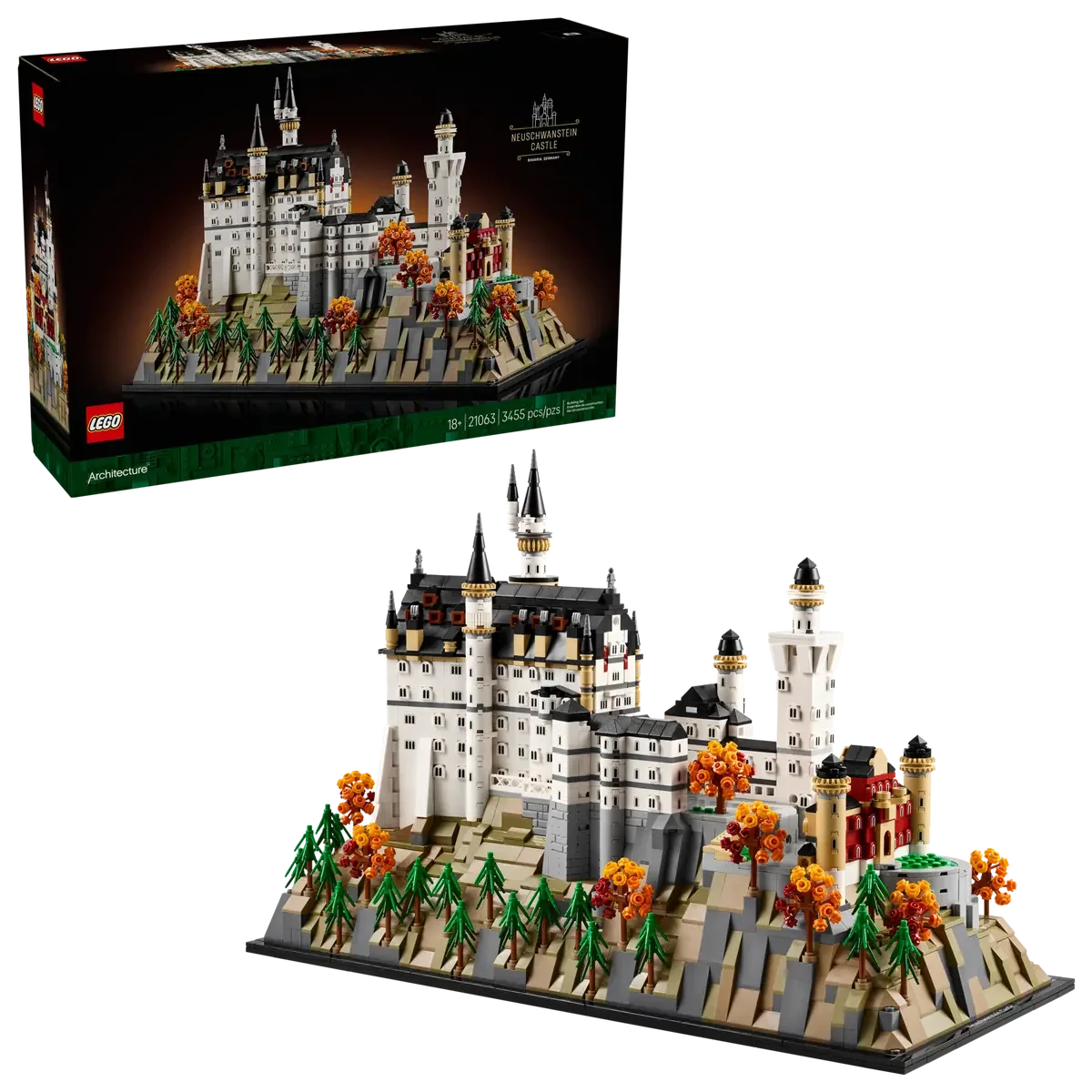 LEGO 21063 Neuschwanstein Castle Architecture Set, 2,000+ Pieces, Collectible Landmark ,For Adults - Jaiman Toys