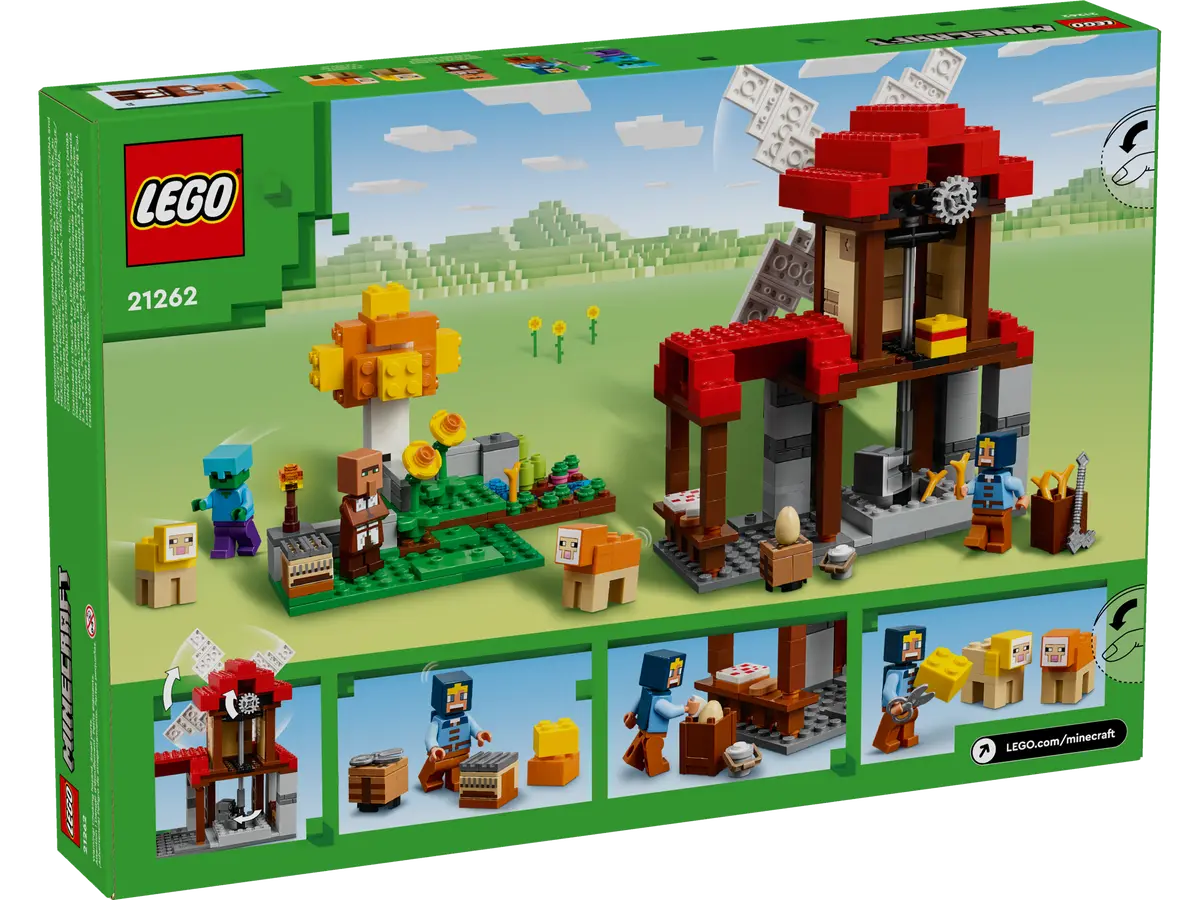 LEGO Minecraft The Windmill Farm Video-Game Set Gift 21262 Building Blocks Toys for 8+ Gift for Boys and Girls