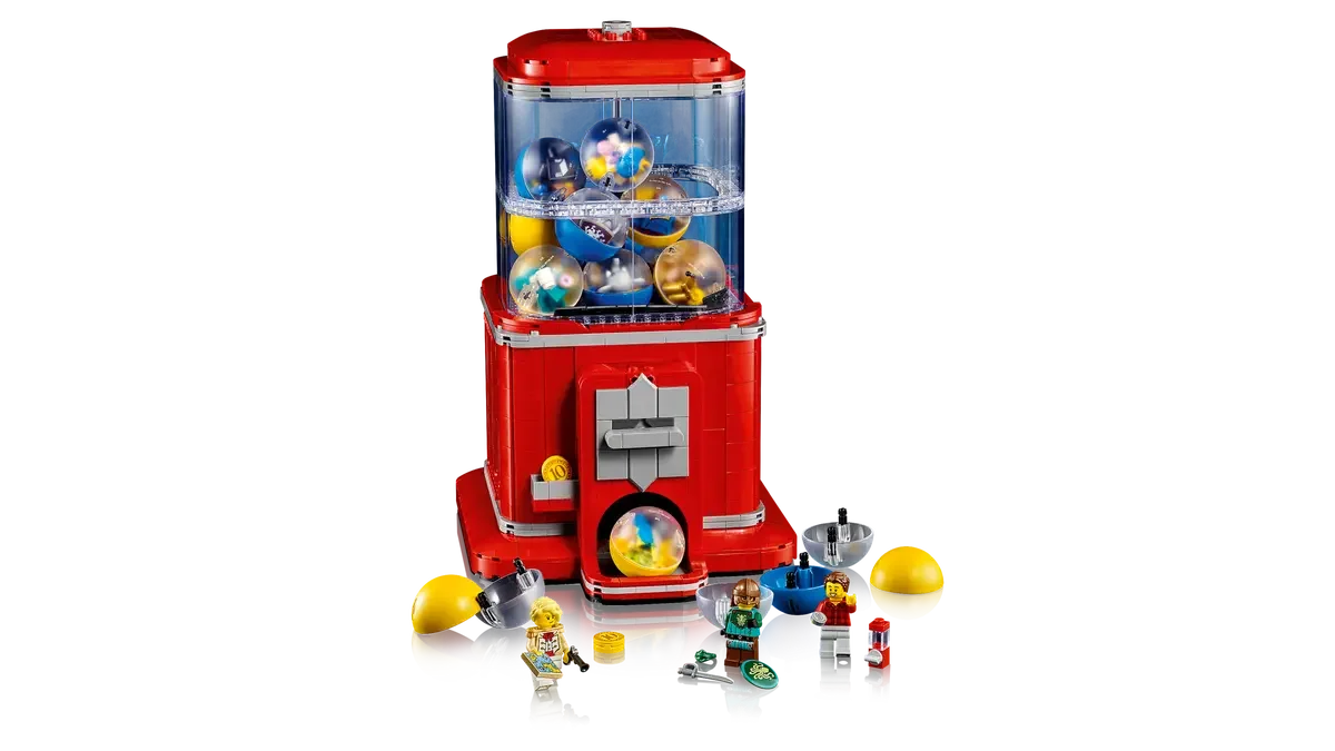 LEGO Ideas 21358 Minifigure Vending Machine – 1,343 Pieces, Collectible Minifigures, Retro Interactive Build