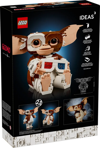 LEGO 21361 Ideas Gremlins: Gizmo Posable Figure, Fantasy Gift - Building Blocks Set (1125 Pieces) For Adults -Age 18+