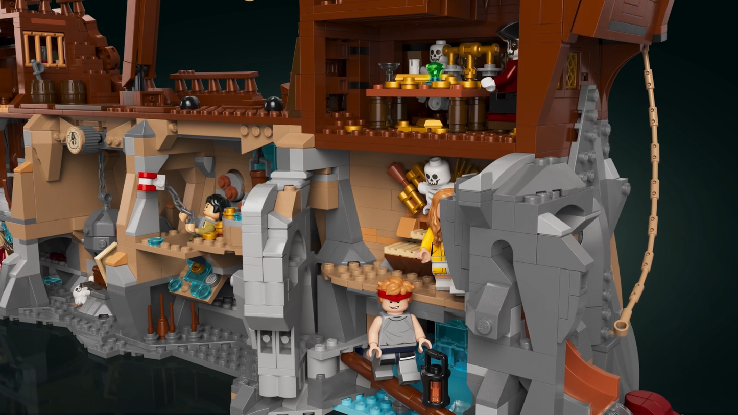 LEGO 21363 Ideas The Goonies Pirate Ship Building Set – Collector Display Model with Minifigures | Premium LEGO Set for Adults