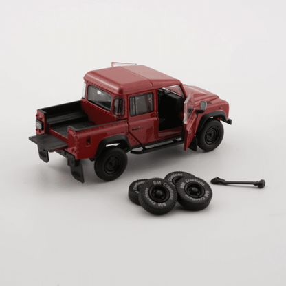 BM Creations 1:64 Land Rover Defender 110 Pick Up Diecast Model Car | Premium Collectible with Opening Parts | Two Color Variants