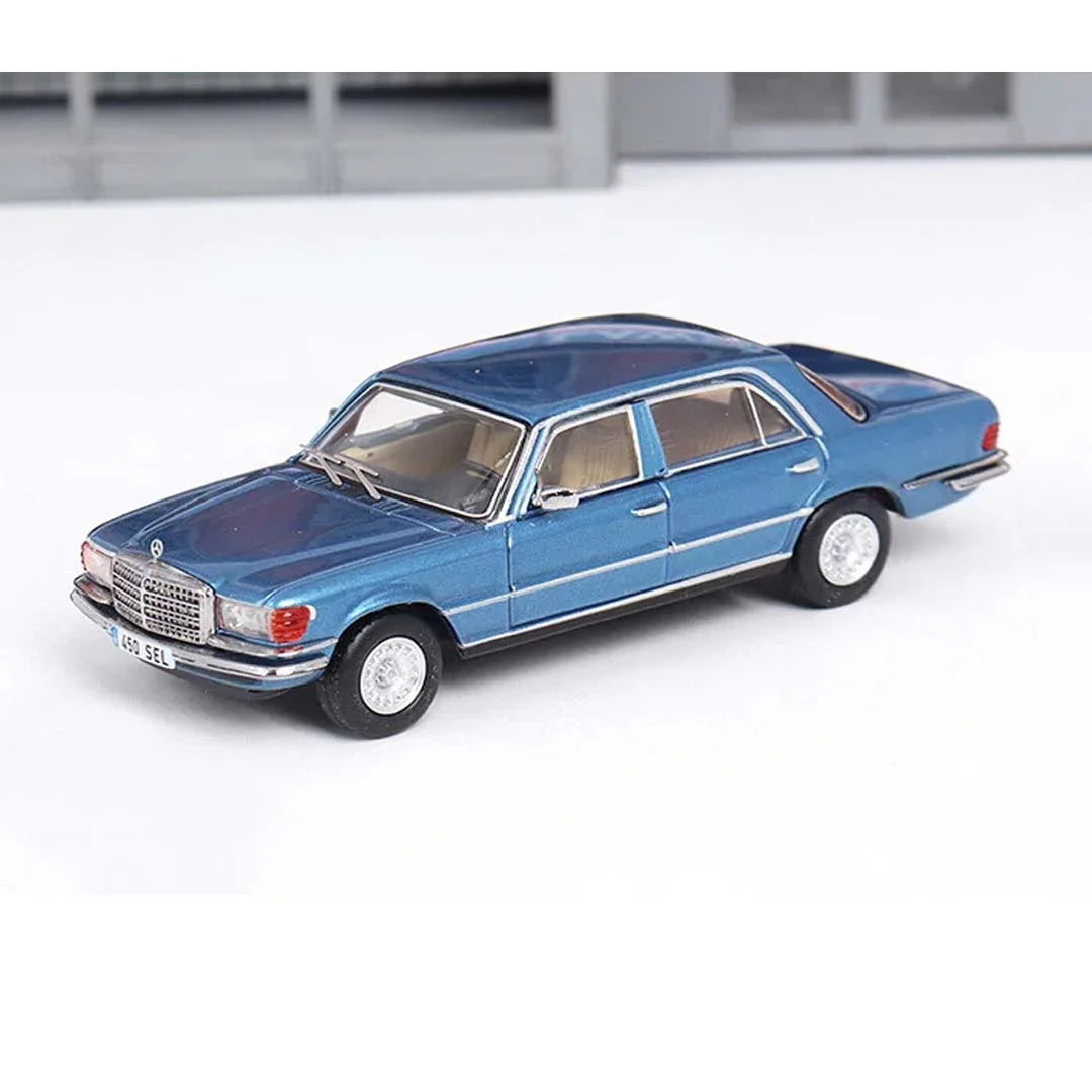 Maxwell 1:64 Gen.5 Mercedes Benz S-Class 450SEL W116 Model Diecast Alloy Car - Blue - Jaiman Toys