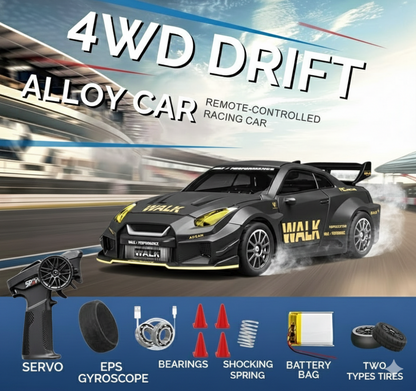 Hstar 1:43 RC Drift Car 2.4GHz 4WD Alloy 20 km/h High-Speed RC Racing Car with Gyro