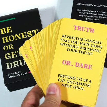 Be Honest or Get Drunk – The Ultimate Adult Drinking Card Game - Jaiman Toys