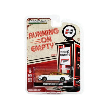 Greenlight Running on Empty – 2021 Ford Mustang Mach 1 (Hurst Livery, Series 15) 1:64 Scale Die-Cast Car - Jaiman Toys