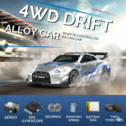 Hstar 1:43 RC Drift Car  2.4GHz 4WD Alloy 20 km/h High-Speed RC Racing Car with Gyro