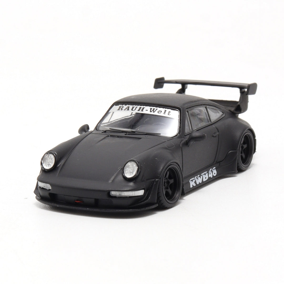 Decode 1:64 Porsche RWB Wide-Body Modified Diecast Model Car – Premium Black Edition Collector Car