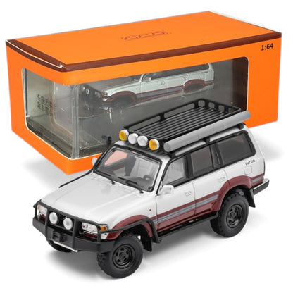 GCD 1:64 Toyota Land Cruiser 80 – LHD Silver/Red | Classic Off-Road Turbo Edition