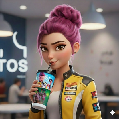 K-Pop Demon X Saja Boy 700ml Stainless Steel Tumbler Sipper Water Bottle With Straw | Leak-Resistant Travel Cup