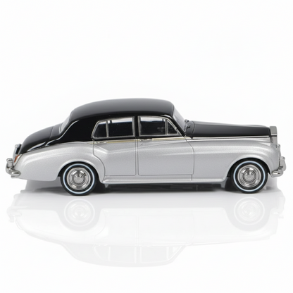 GFCC 1:64 Scale 1955 Rolls-Royce Cloud Black and Grey  Diecast Car Model