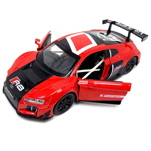 MSZ 1:32 Audi R8 LMS Red Die-Cast Model Car with Pull-Back Action &amp; Openable Parts