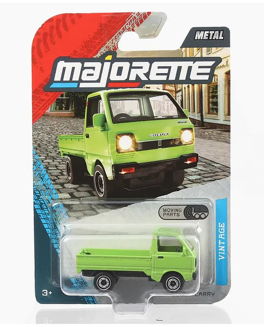 Majorette Suzuki Carry Vintage Premium Die-Cast Metal Free-Wheel Mini Truck Toy & Collectible Model for Kids and Car Collectors Ages 3+ – Green
