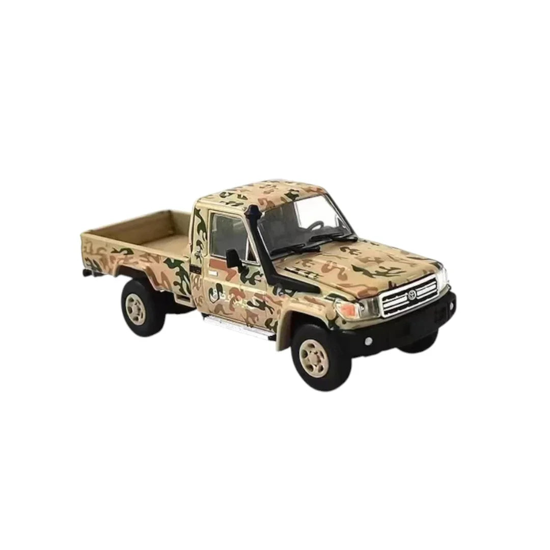 RM 1:64 Toyota Land Cruiser LC79 Pickup Truck – Yellow Camo Middle East Edition Diecast Metal Model Car - Jaiman Toys