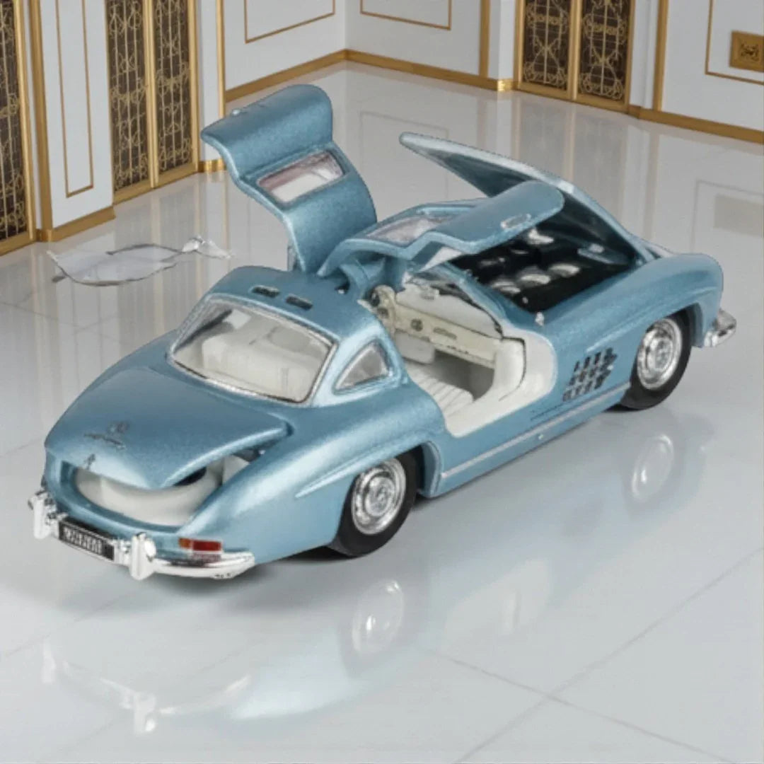 BSC 1:64 Scale Mercedes-Benz 300SL (1955) Ice Blue Diecast Model Car