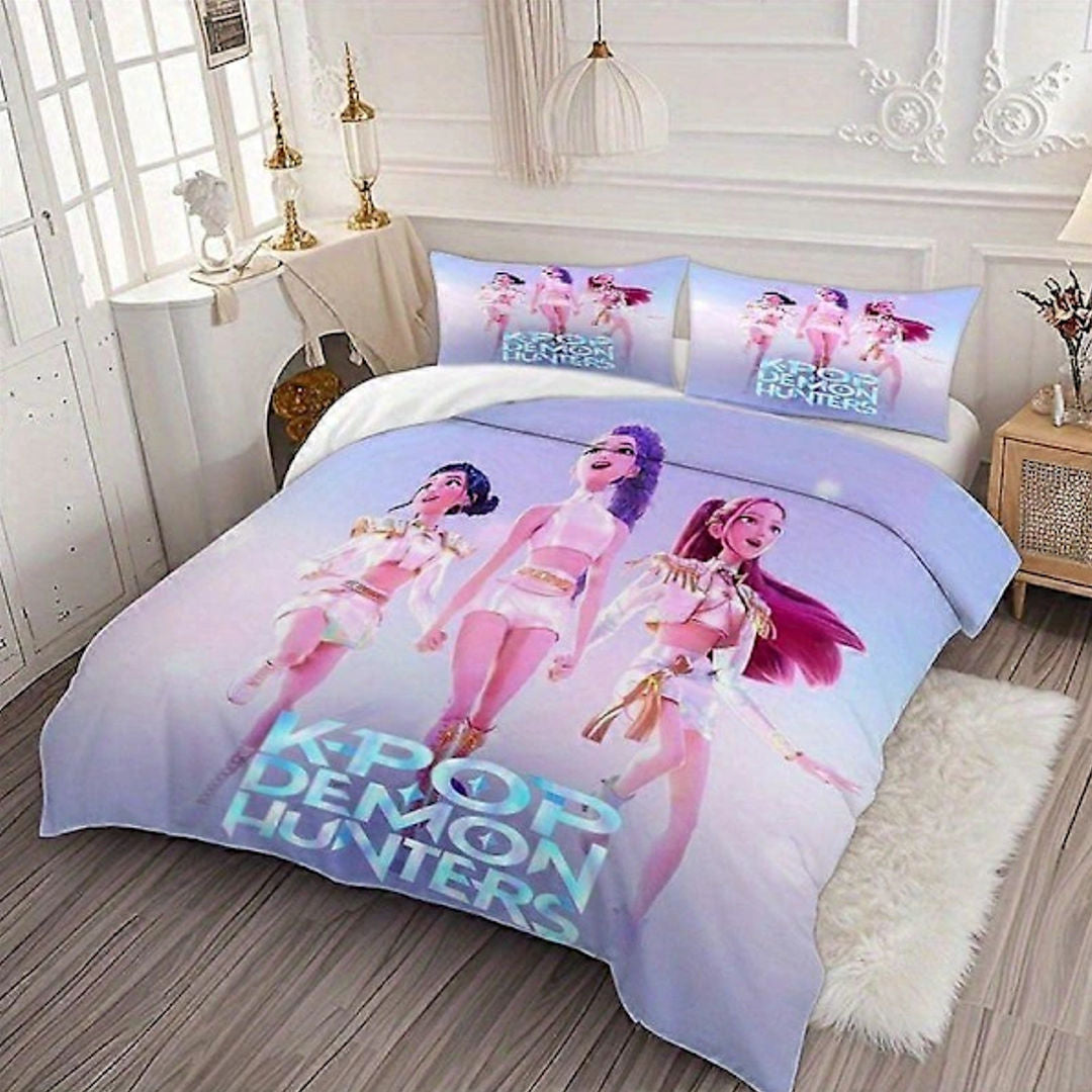 Kids Printed Blanket 150×200 cm | Extra-Large Soft & Cozy K-Pop Demon Hunters Design Blanket
