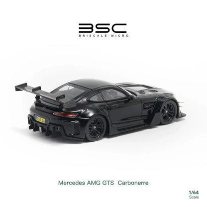 BSC 1:64 Mercedes-Benz AMG GTS Carbonerre – Diecast Collectible Car Model - Black - Jaiman Toys