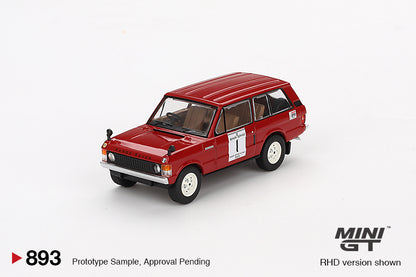 Mini GT 1:64 Range Rover 1971 International Hillrally Winner #893 | Classic Off-Road Diecast Model (Blister Pack)