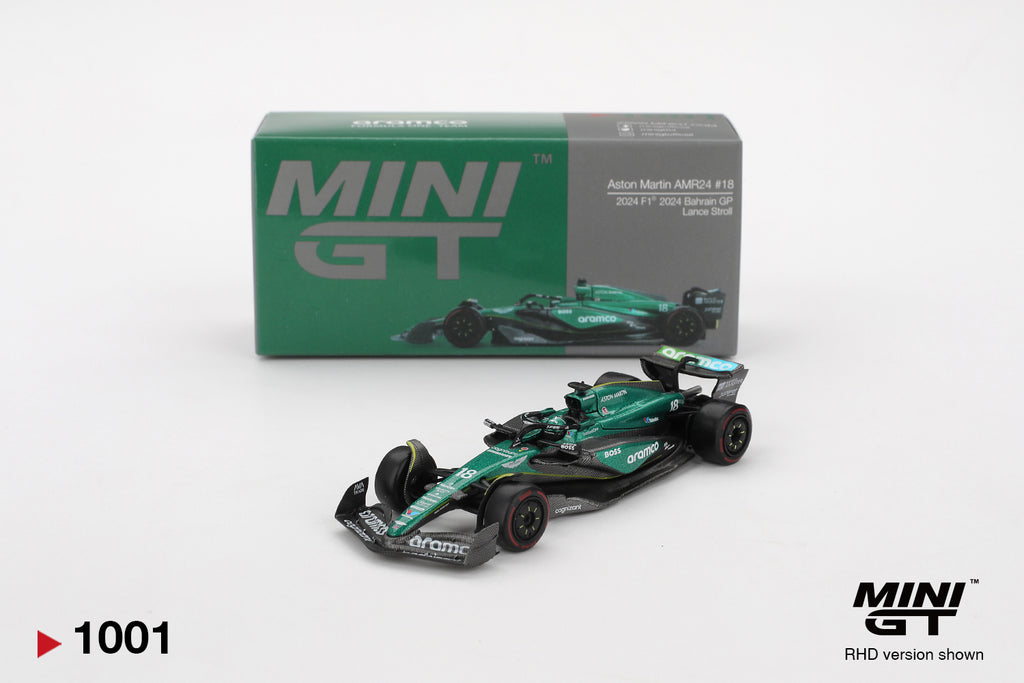 Mini GT 1:64 Aston Martin AMR24 #18 Lance Stroll F1 2024 + Mazda AZ-1 Liberty Walk LB40 Diecast Combo