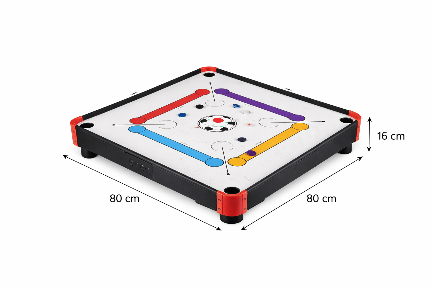 Simarr Air Carrom Jumbo Table Game – Electric Air Powered Carrom Board with Coins, Striker & Stand Legs