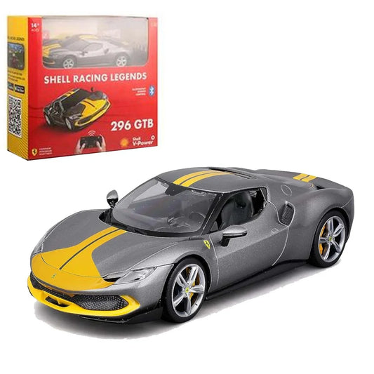 Bburago Shell Racing Legends 1:41 – Ferrari 296 GTB – Bburago Bluetooth RC Car: - Jaiman Toys