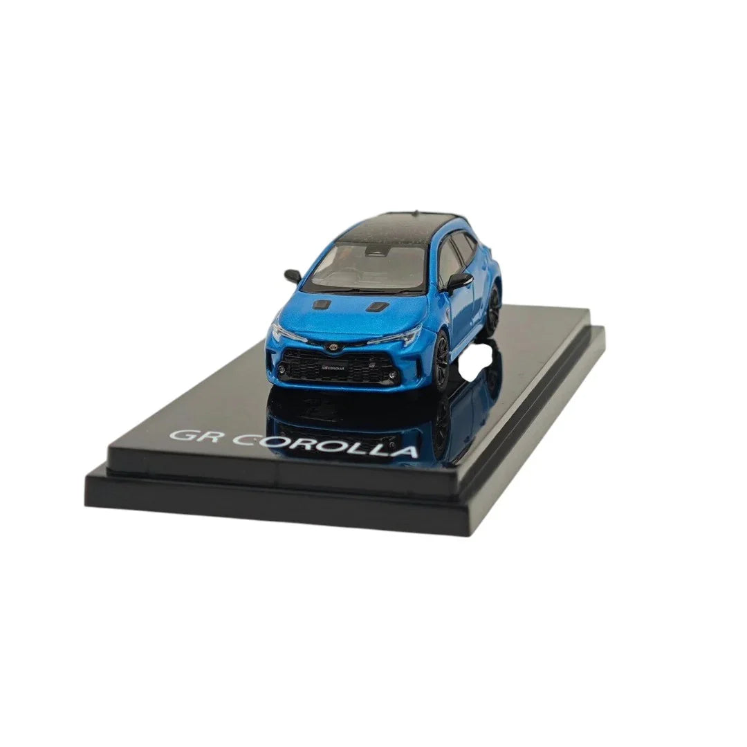 Hobby Japan 1:64 HJ64 HJ641067BL TOYOTA GR COROLLA RZ Precious Blue cyan Metalic Diecast Car Model - Jaiman Toys