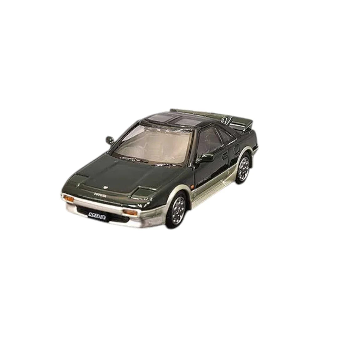 HJ64 1:64 TOYOTA MR2 1600G-LIMITED SUPER CHARGER 1986 T Bar Roof Green HJ643056AGS - Jaiman Toys