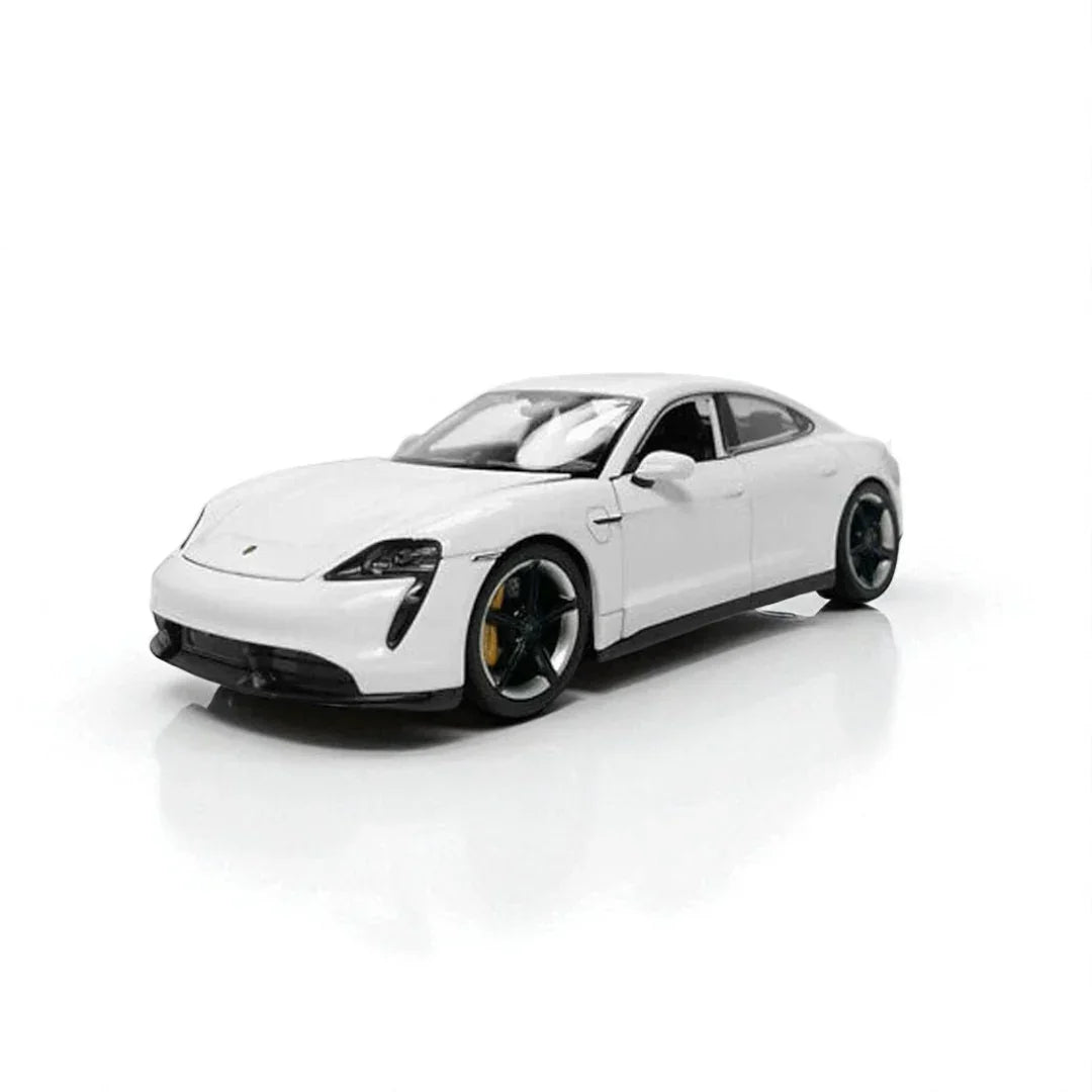 WELLY 1:24 Porsche Taycan Turbo S Die-Cast Car Model - White (24107) - Jaiman Toys