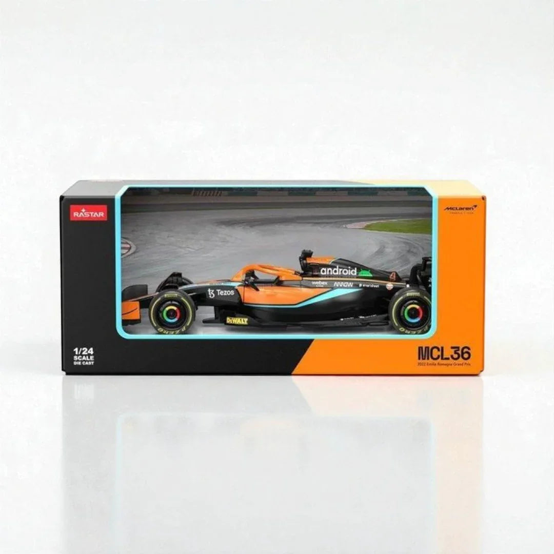 Rastar 1:24 MCL36 Mclaren Formula 1 Die-cast Model Car -Orange (56800) - Jaiman Toys