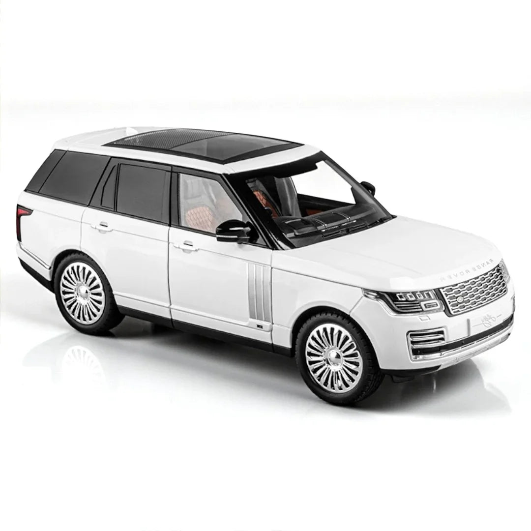 1:18 Range Rover SUV Model Car Premium Alloy Metal Pull Back Die-Cast Car with Openable Doors & Light