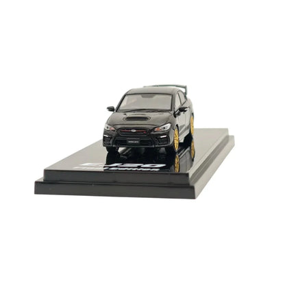 1:64 Hobby JAPAN HJ642021FBK Subaru WRX STI EJ20 Final Edition Scale Die-Cast Model Car with Engine Display – WR Black Pearl - Jaiman Toys