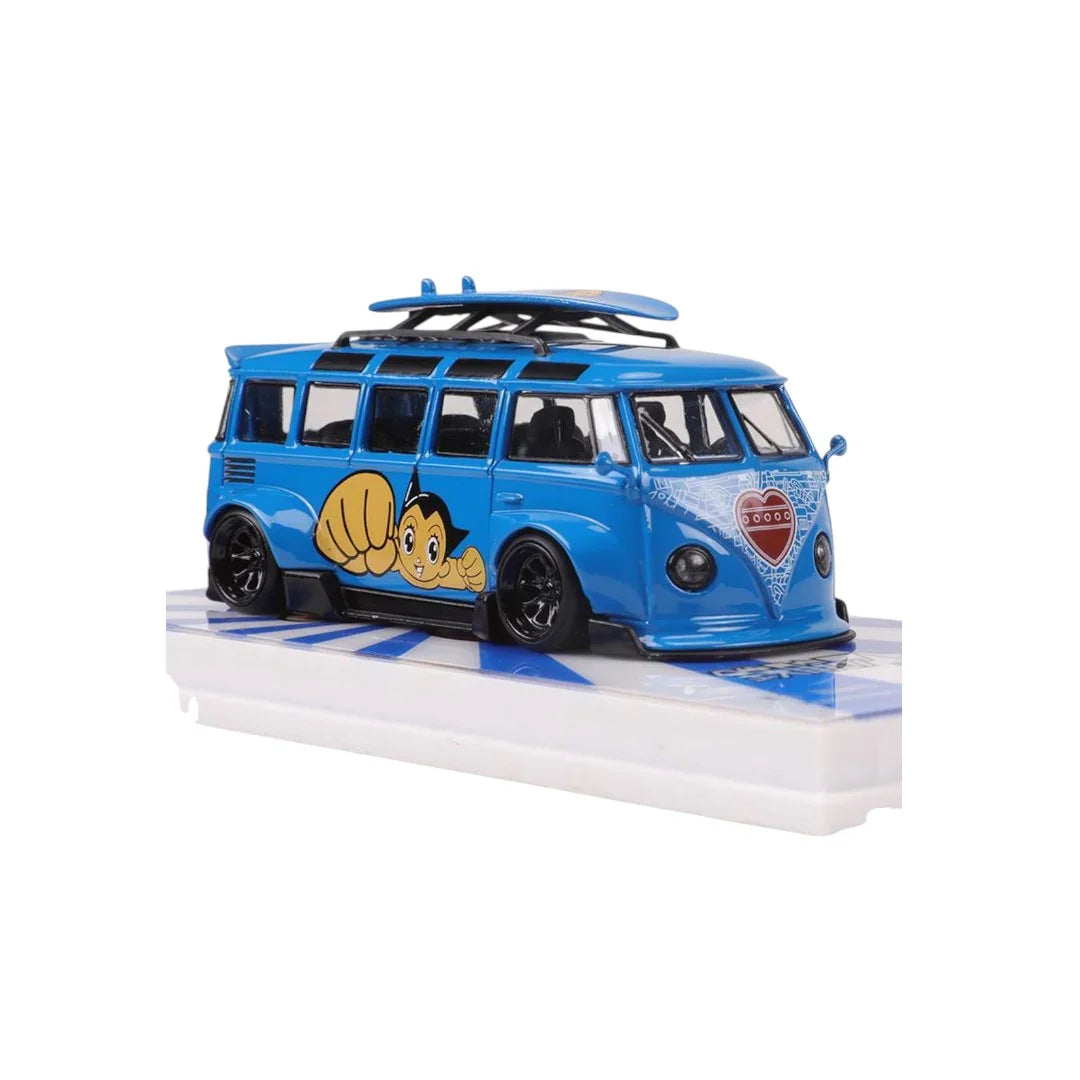 Flame Model 1:64 Volkswagen Bus – Astro Boy Edition (Blue) - Jaiman Toys