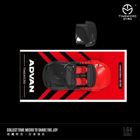 Time Micro Mazda MX-5 ADVAN Figure Edition 1:64 Scale Diecast Model Car | Premium Metal Collector Car | Collector Figure Included | Limited Edition | 14+