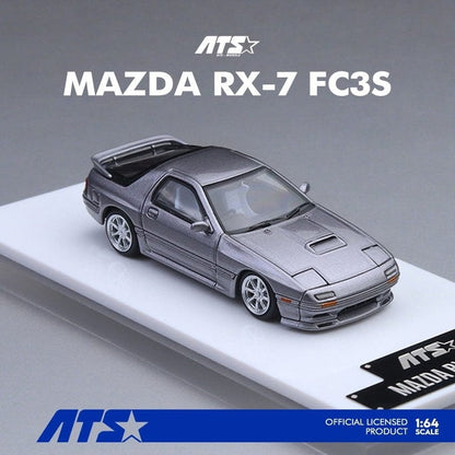 ATS 1:64 Mazda RX-7 Mk2 FC3S – Silver Grey | Retractable Headlights Diecast Model (ATS880203)