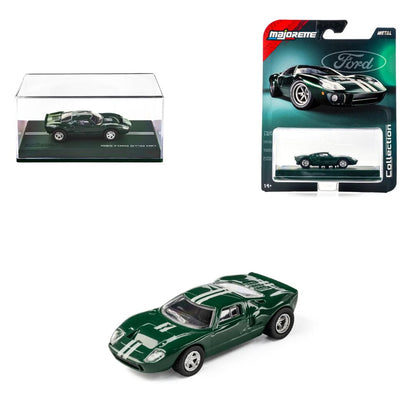 Majorette 1:64 1965 Ford GT40 Mk1 Green Die-Cast Model Car with Display Case – Collection Series