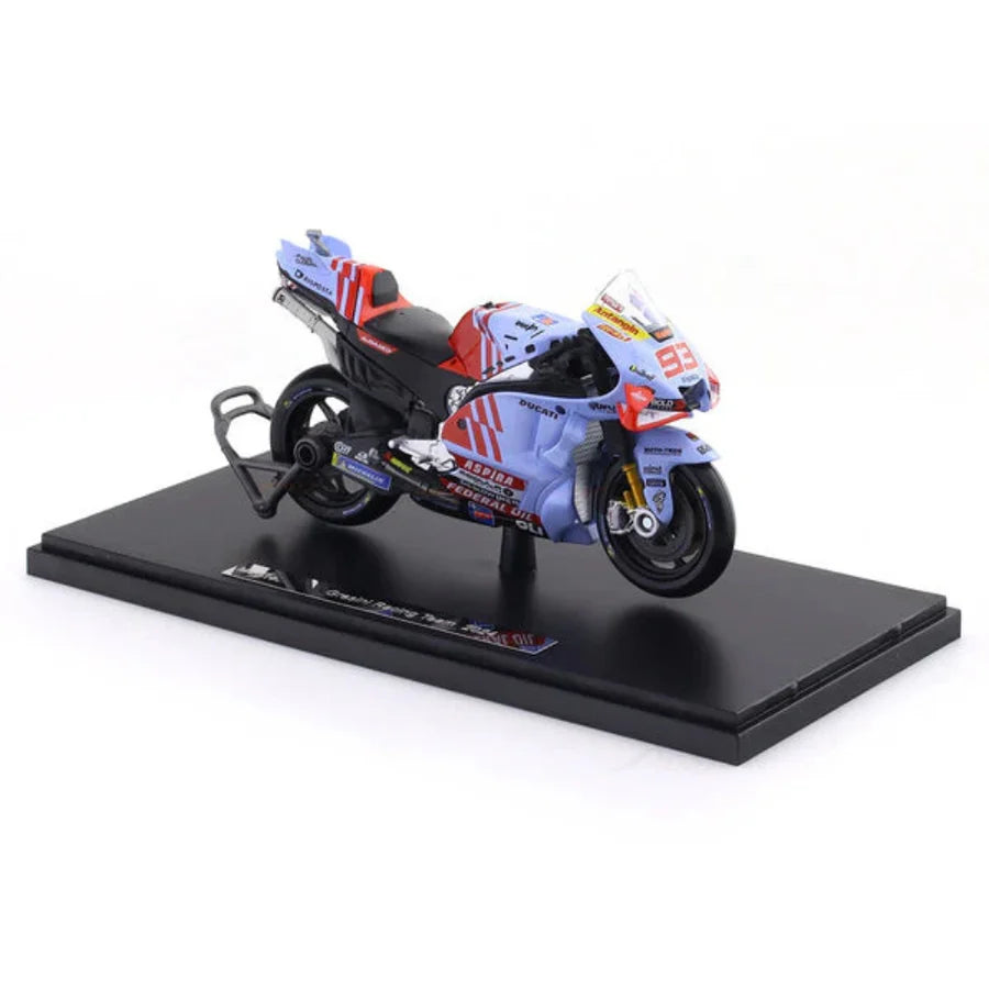 Maisto Ducati GP23 No. 93 Gresini Racing MotoGP Motorcycle Model with Display Stand | Racing Bike Collectible