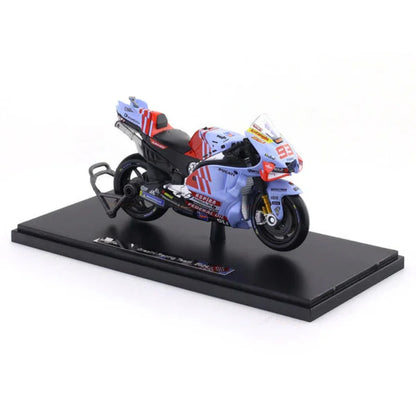 Maisto Ducati GP23 No. 93 Gresini Racing MotoGP Motorcycle Model with Display Stand | Racing Bike Collectible
