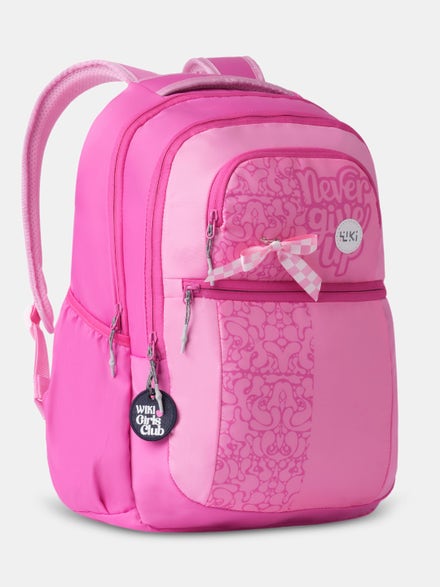 Pink School Backpack 18 Inch | Stylish Kids & Teens Travel Bag with Multiple Compartments
