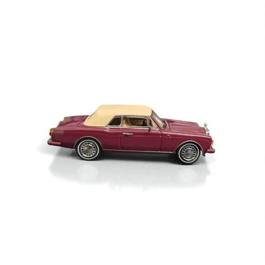 GFCC 1:64 Scale 1993 Rolls-Royce Corniche IV Dark Red With Tan Roof Diecast Car Model - Jaiman Toys
