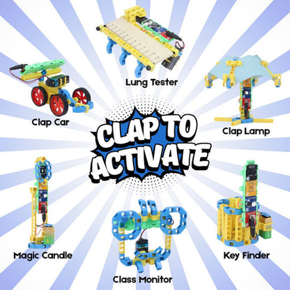 Witblox Sound Sensor Kit | 6-in-1 STEM Toy for Kids 8+ | Clap to Switch On & Off DIY Robot