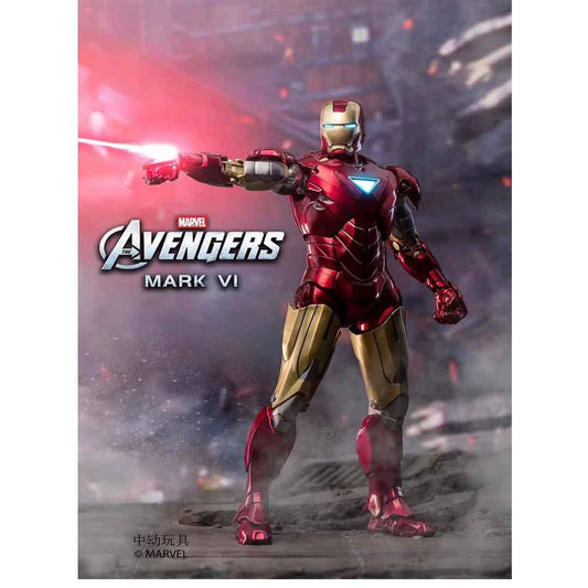 ZD Toys Ultimate Action Figure Iron Man Mark VI Action Figure – Light‑Up Armor Edition (1907-06) - Jaiman Toys