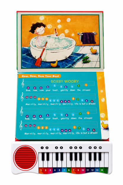 The Wheels on the Bus Play Along Songs Musical Book with Electronic Keyboard for Kids