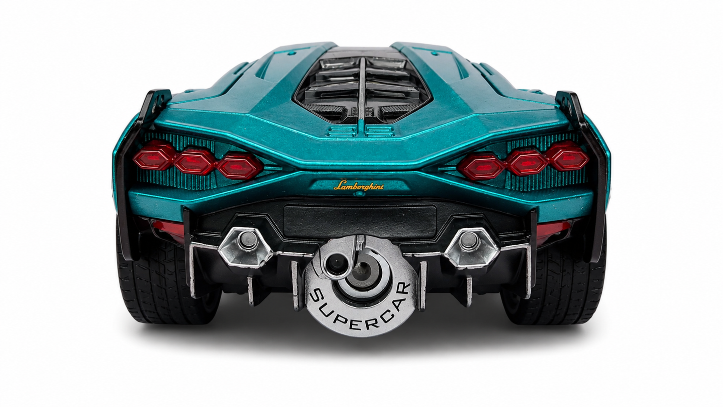 Joy Junction 1:24 Lamborghini Sian FKP 63 Scale Die-Cast Model Car with Display Case – Premium Metal Supercar Collectible (Green)