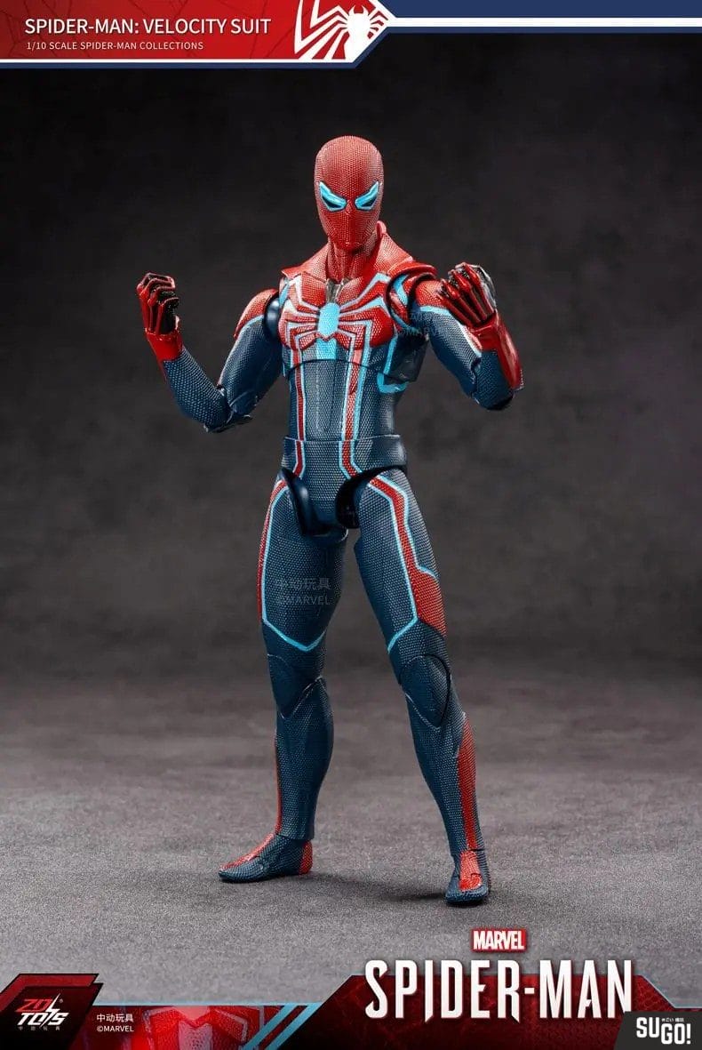 ZD Toys Spider-Man Velocity Suit 1/10 Scale Action Figure Non-Light-Up | Marvel Collector Figure