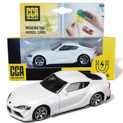 CCA 1:58 Scale Toyota GR Supra Magnetic Series White Die-Cast Model Car