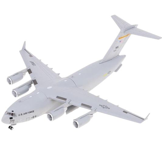 C-17 Globemaster III U.S. Air Force Military Transport Aircraft 1:200 Diecast Model with Display Stand