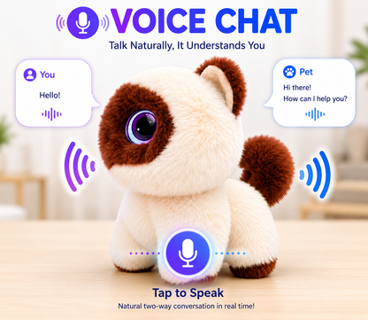 Breatoi! Smart AI Companion Robot Pet | Voice Chat, Emotional Interaction, App-Controlled Desktop AI Robot | Wi-Fi & Bluetooth Interactive Smart Companion for Kids & Adults - Buddy