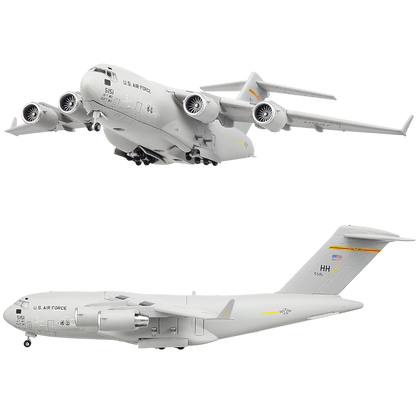 C-17 Globemaster III U.S. Air Force Military Transport Aircraft 1:200 Diecast Model with Display Stand