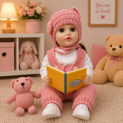 Interactive AI Baby Girl Rosie Cozy Doll with Remote Control, Story Book, Shoes & Sound Features | Talking Doll with Songs, Stories & Learning Fun | Pink Winter Outfit | Gift for Kids 3+ Years